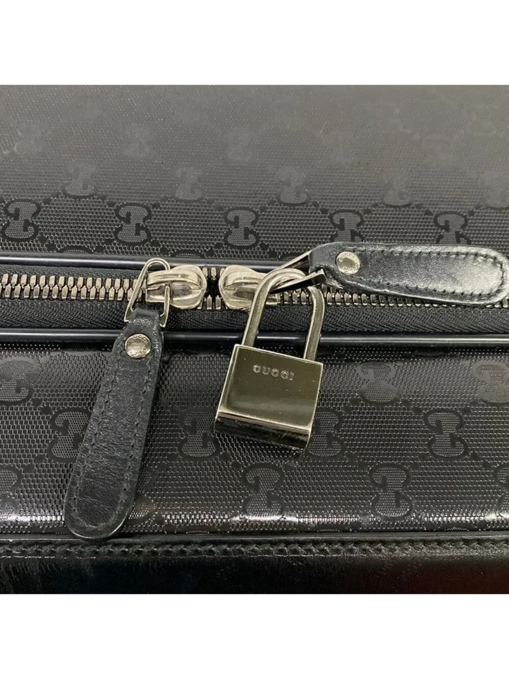 Gucci Travel Bag Imprime Black Diamond No Lock Leather